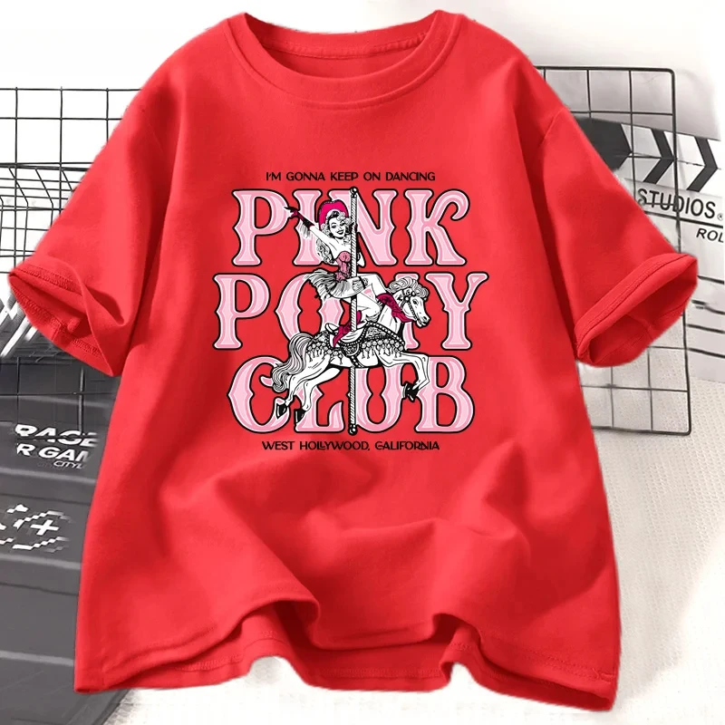 Розовая футболка Pony Club принцессы в стиле кантри женская винтажная с коротким