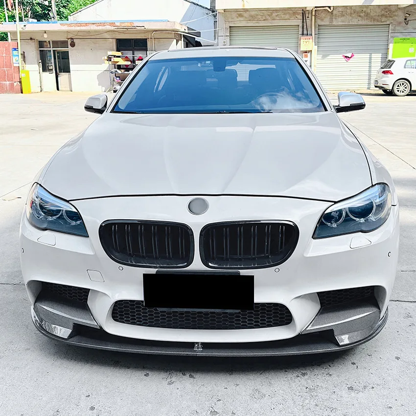 Фото Подходит для BMW 5 серии F10 F11 M5 2011-2017: передний сплиттер, накладка на бампер, внешняя модификация угловых элементов. №2