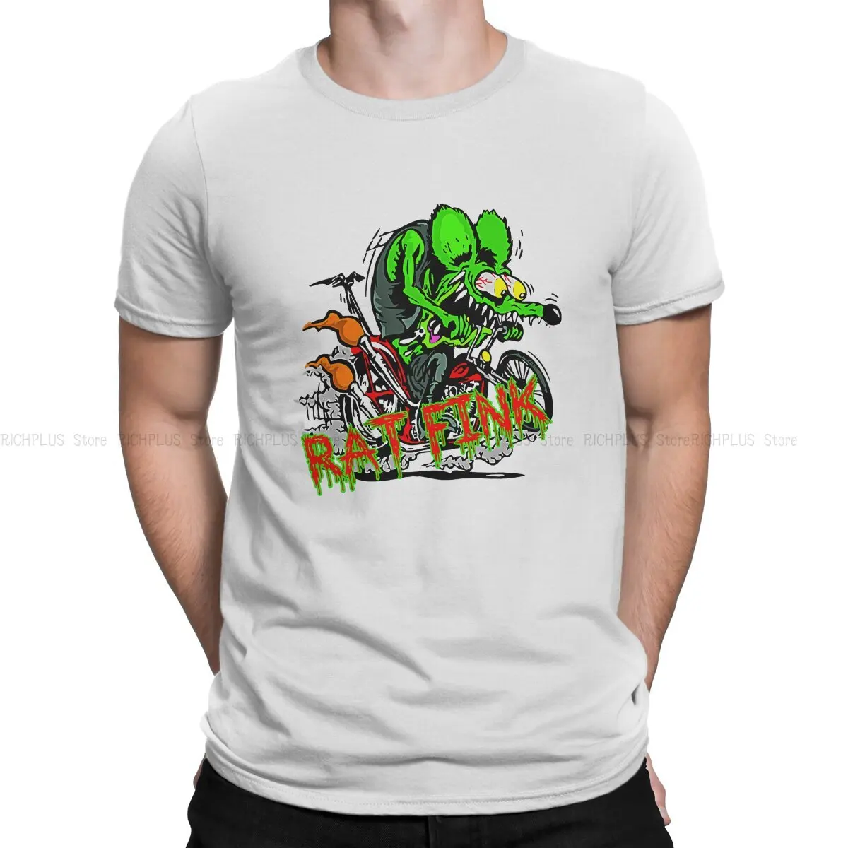 

Tales of the Rat Fink Cartoon Film TShirt Angry Elegant Polyester T Shirt Leisure Men Clothes Printing Trendy