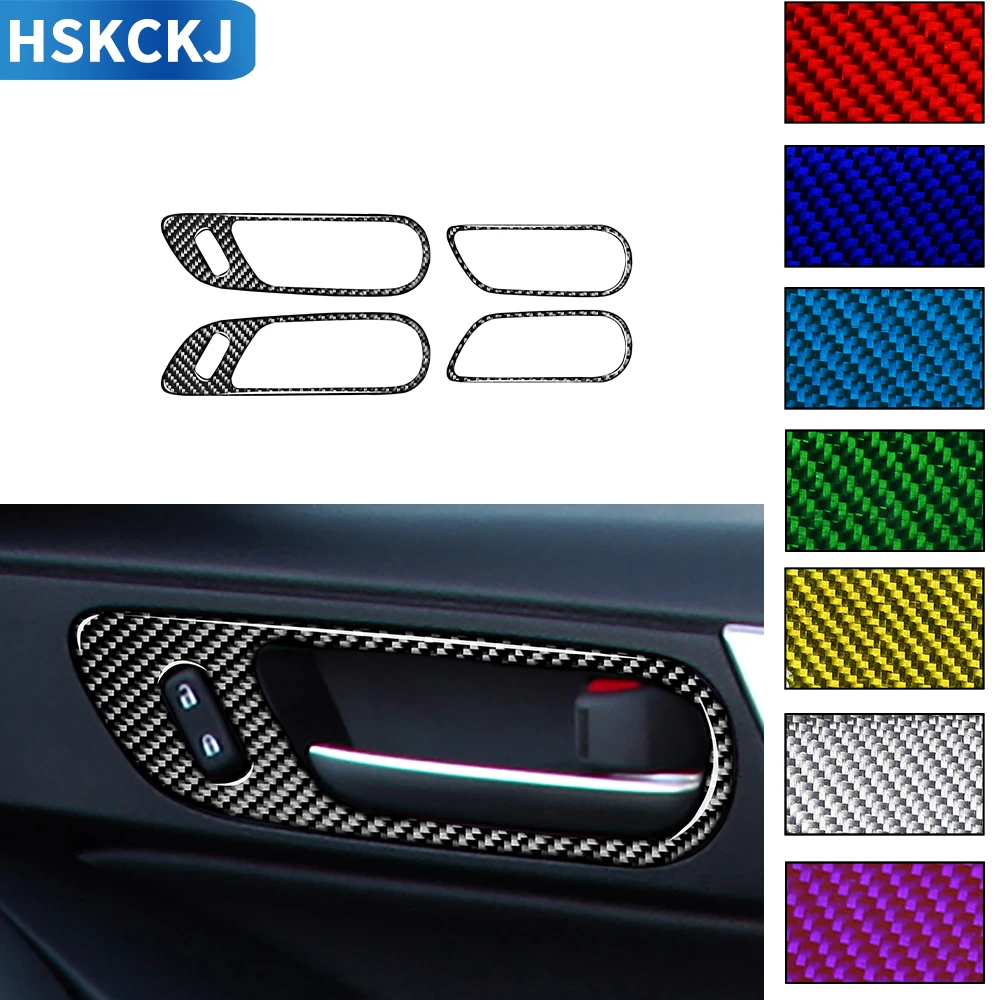 

For Mazda 3 Axela 2010-2013 Multiple Colors Carbon Fiber Sticker Inner Door Handle Frame Decoration Trim Interior Car Accessorie
