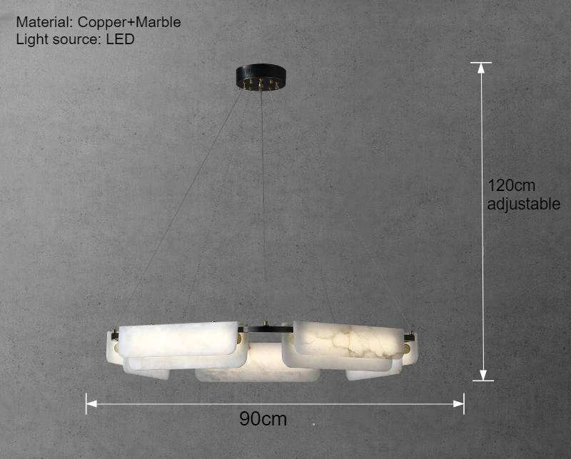 

Подвесная мраморная люстра Nordic LED