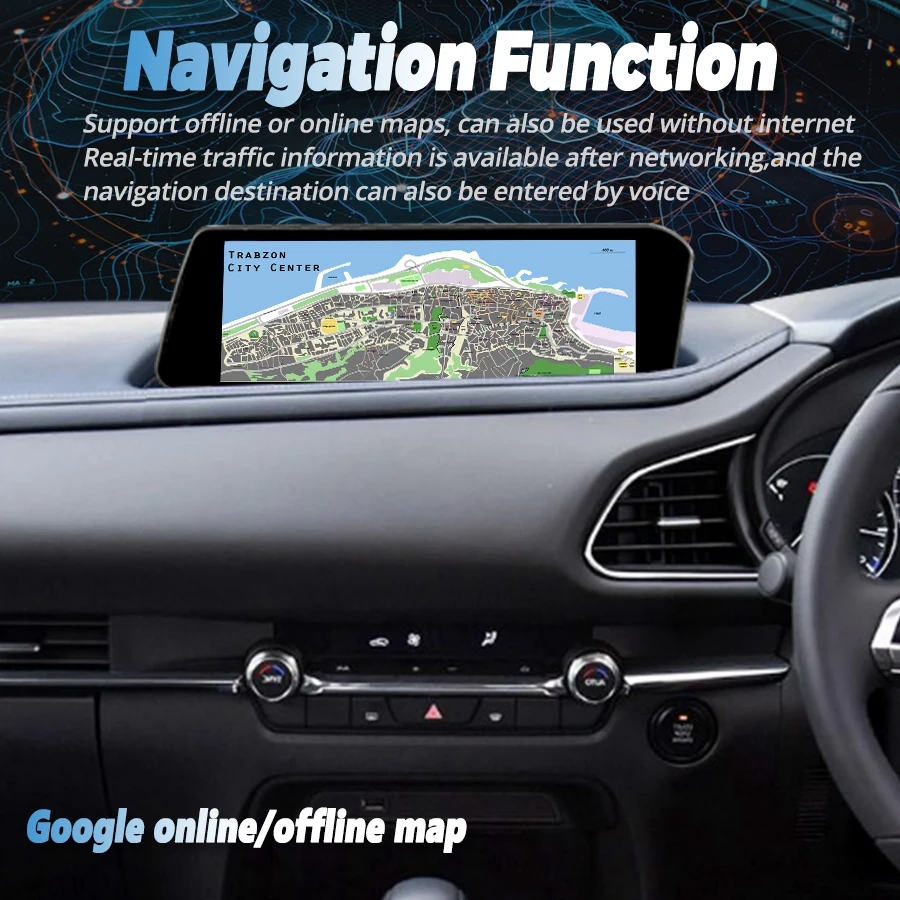 10 25 дюймовый автомобильный радиоприемник для Mazda 3 CX-30 2020 Android 13 Qled экран головное