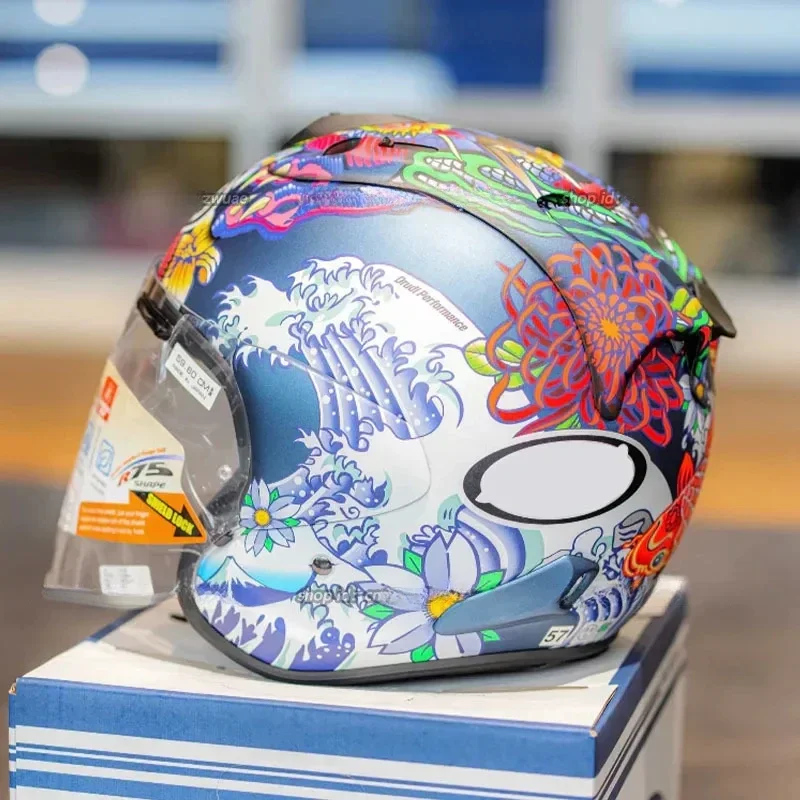 VZ-RAM восточный матовый синий полушлем унисекс мотоциклетный внедорожный шлем SZ-R