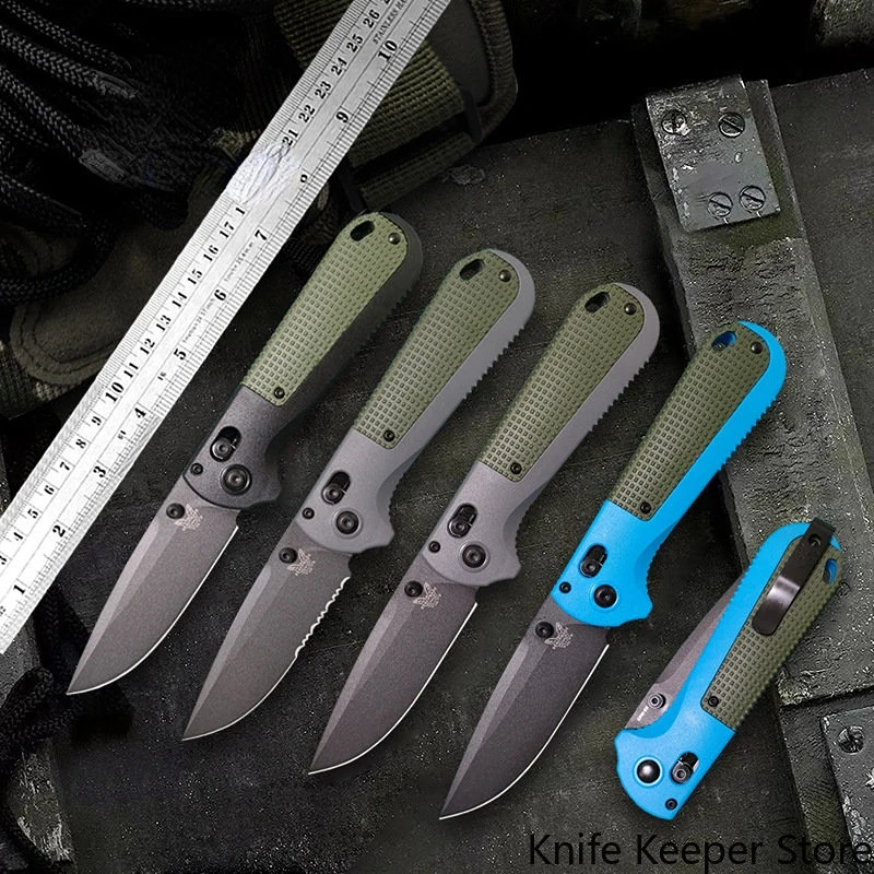 Benchmade 430BK REDOUBT CPM-D2 (60-62) Steel 58-59HRC Hardness Folding Blade Knife Survival Safety Pocketknife Outdoor Knife