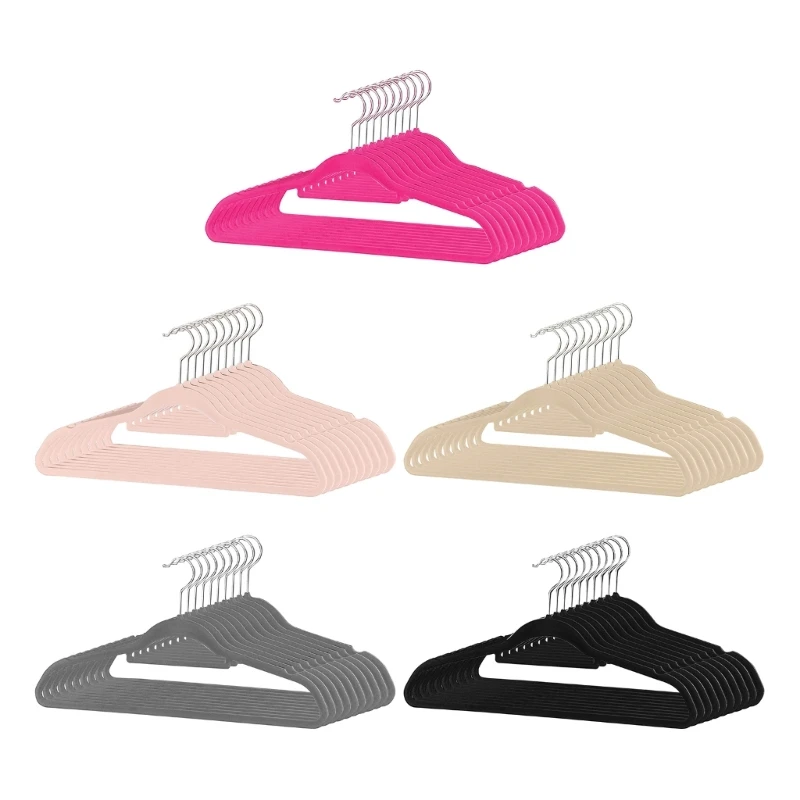 

10Pcs Non Slip Clothes Hangers Rotatable Anti-Slip Laundry Hanger Supplies