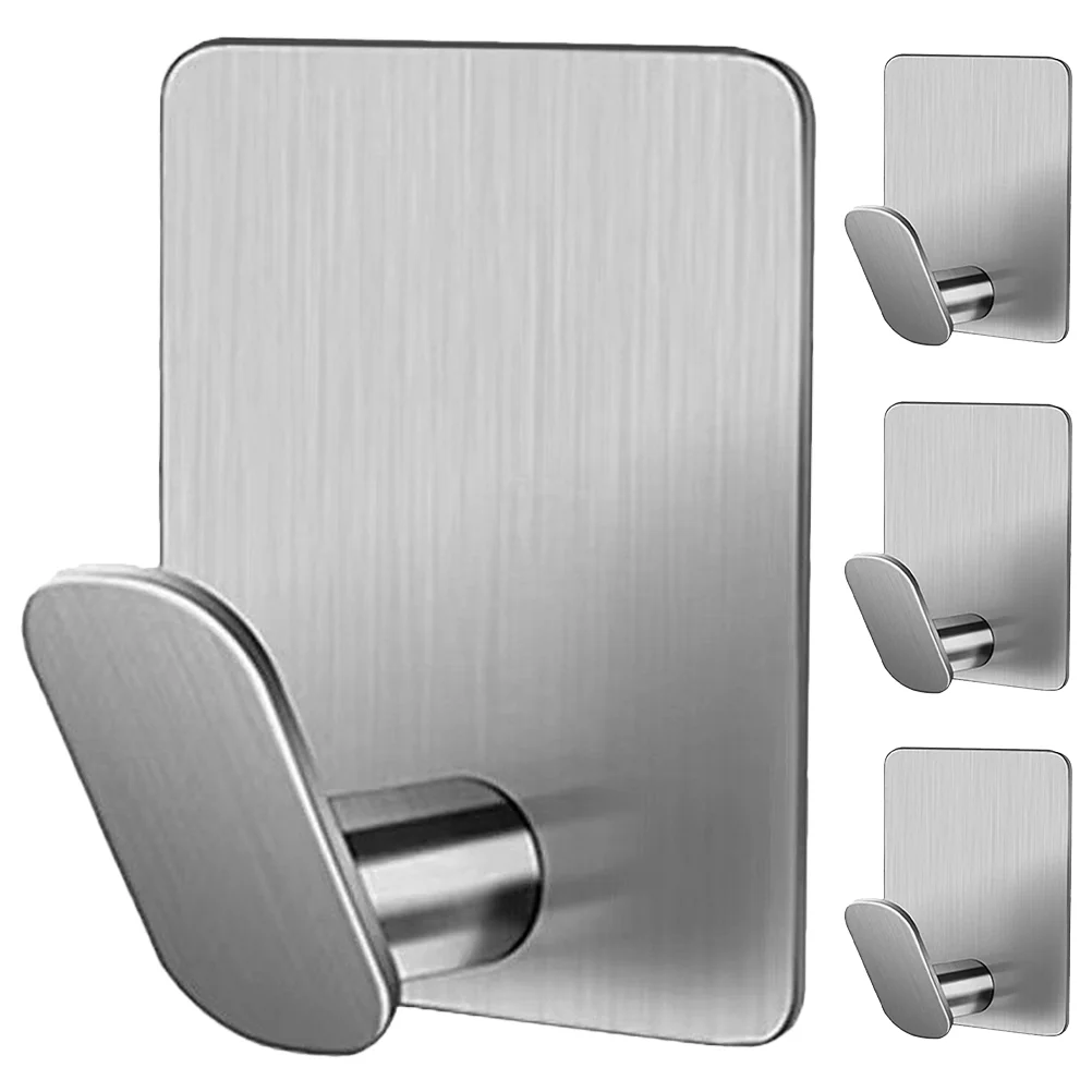 

4pcs Widely- Convenient Lasting Heavy Duty Key Hooks Adhesive Wall Hooks Hat Wall Hook Bathroom Towel Hooks for Kitchen