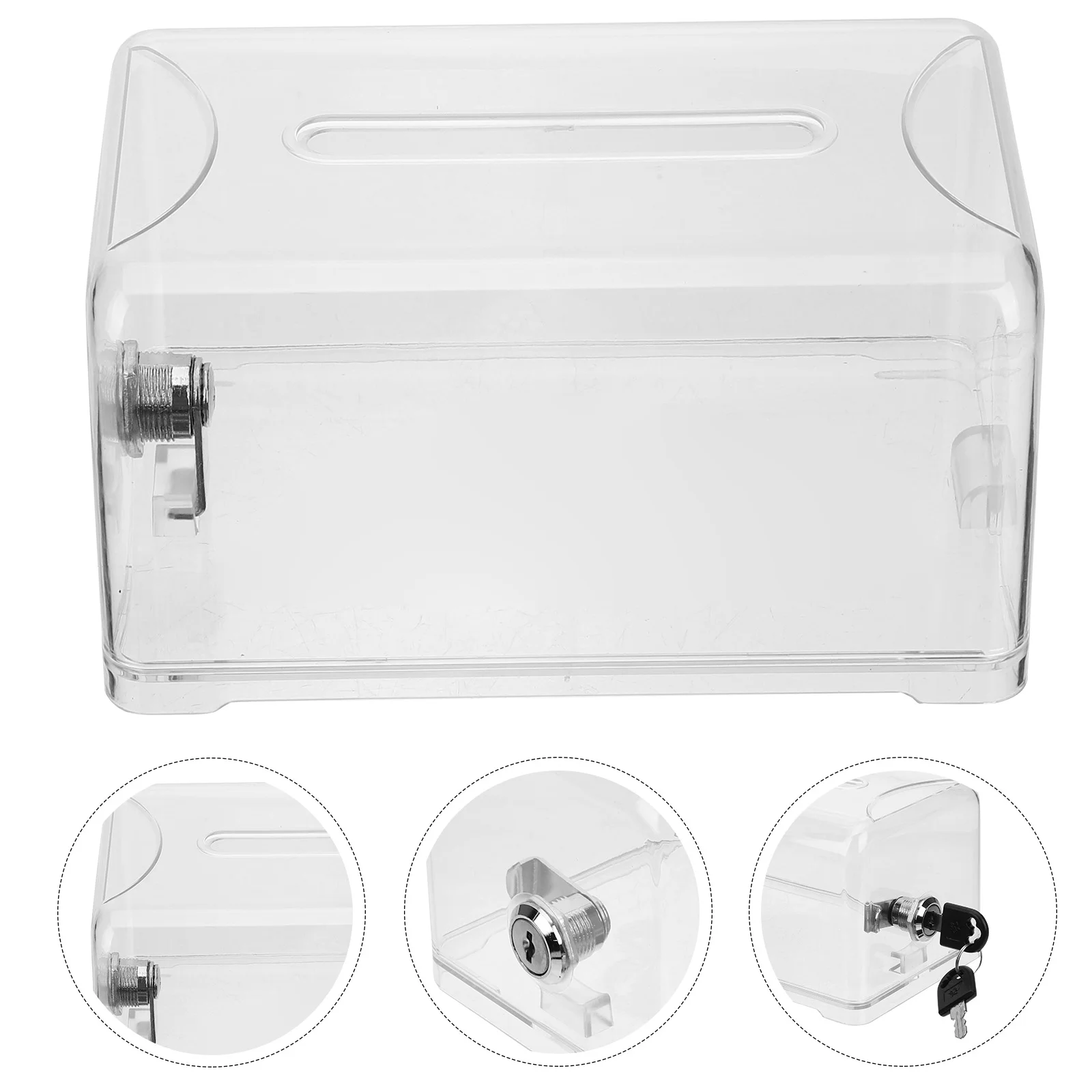 

Box Clear Ballot Storage Case Company Unit Conference Drawer Business Holder Display Lottery Voting Desktop Suggestion