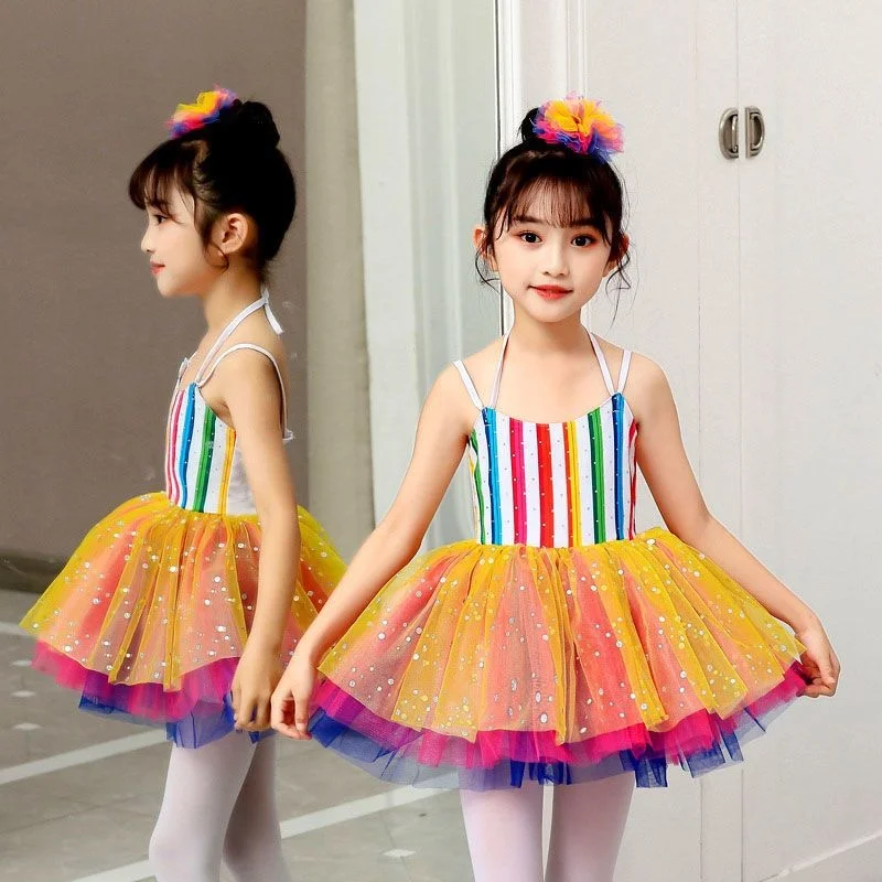 

Girls Ballet Dress For Girl Stage Dance Performance Kids Sequins Ballet Costumes For Girls Dance Girl Jazz Stage Dancewear
