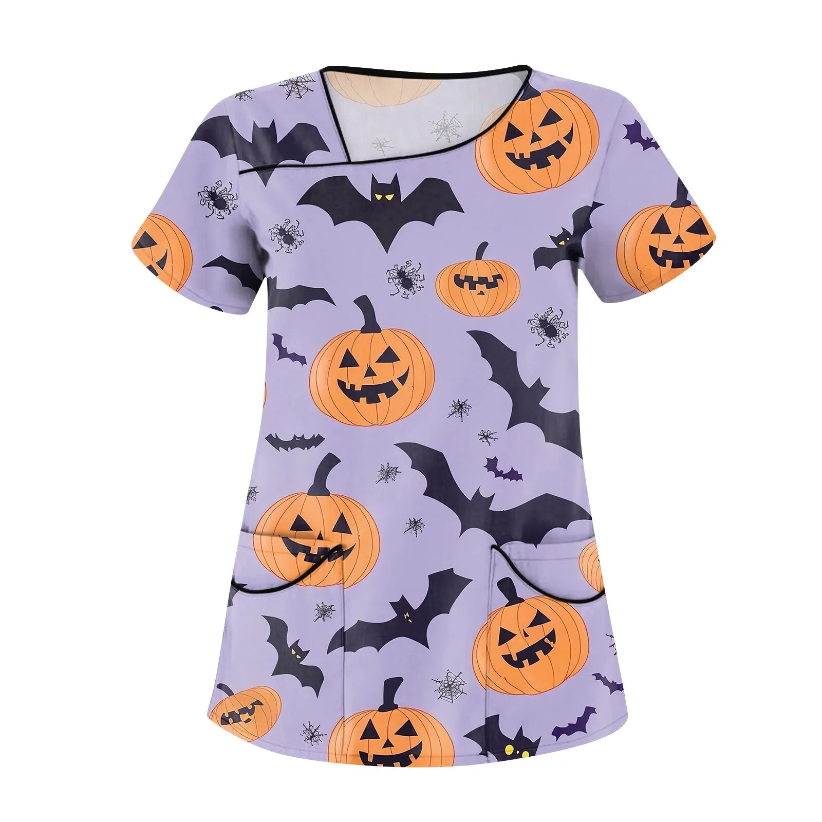 Женская Униформа Медсестры На Хэллоуин Топ С Короткими Рукавами И V-образным