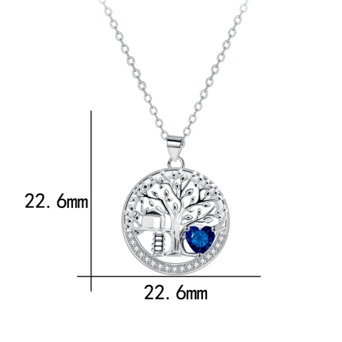 Серебряное ожерелье с подвеской в виде дерева жизни для женщин рождественские