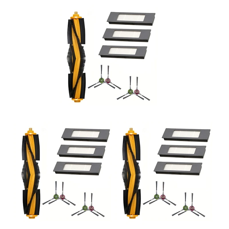 

3X Replacement Parts For Ecovacs Deebot OZMO 920/950/T5/T8/T8 AIVI/ N8 Pro+ Robotic Vacuum Cleaner Hepa Filter Brushs