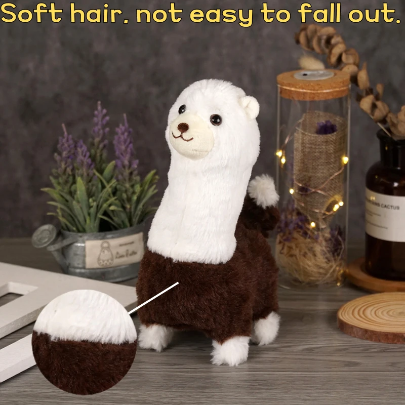 Милая электрическая плюшевая игрушка-альпака Электронная лама ходущий