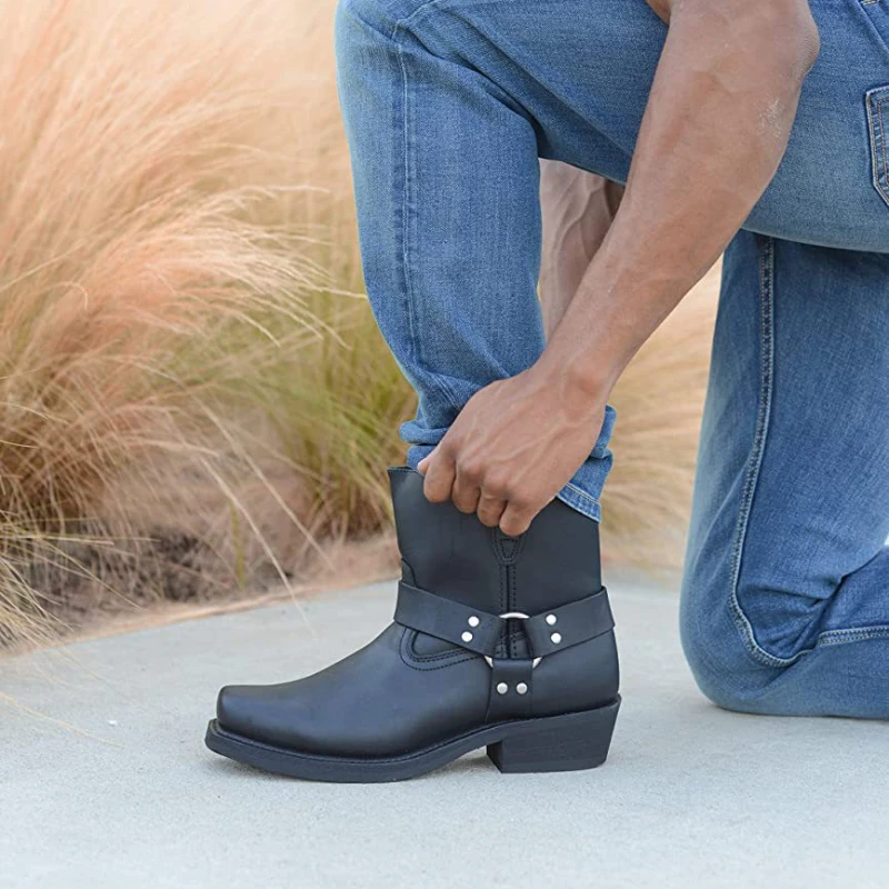 

Mens Designer Leather Boots Casual Ankle Boots Formal Shoe Plus Size Rivet Chelsea Boots Women 2022 Botines Elegantes Mujer