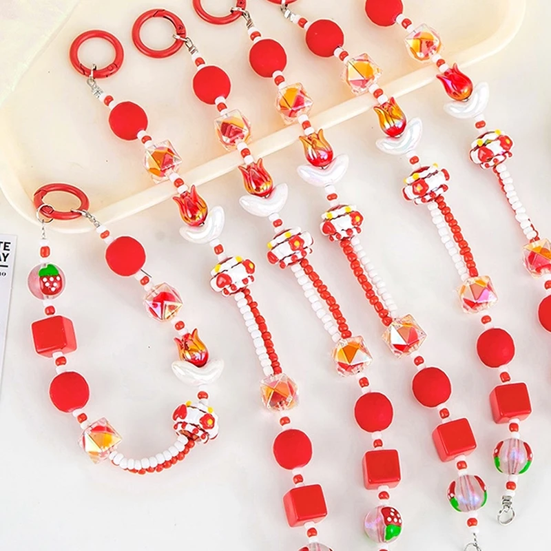 Новогодний ремешок для телефона-тюльпана брелок в стиле Ins цепочка мобильного