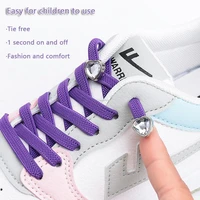 colorful rhinestone diamond shoelaces heart love elastic shoelace no tie tieless shoe laces without ties flat sneakers shoe lace