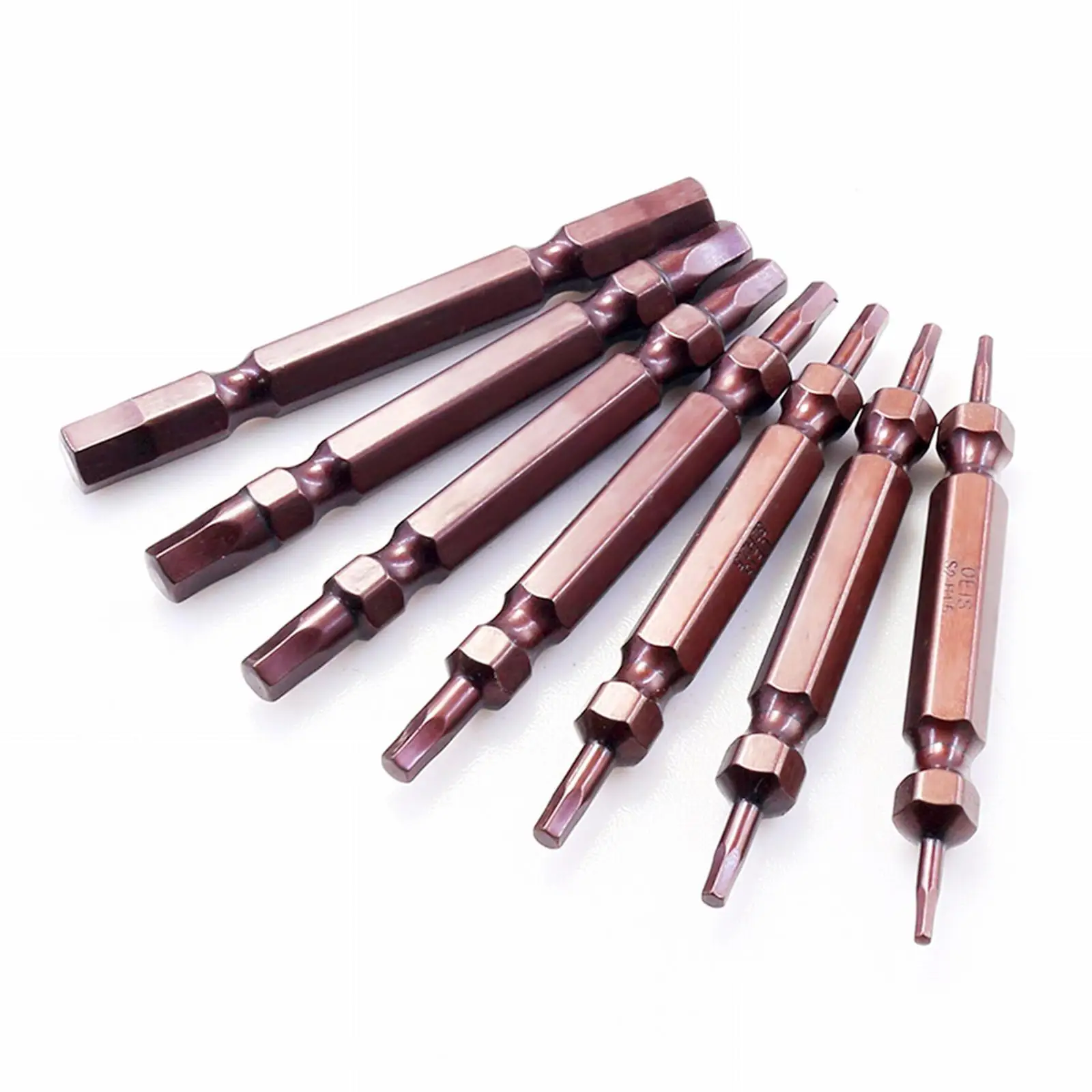 

10Pcs Allen Key Bit Set Magnetic Tips Double Head Screwdriver Bits for Easy Attachment Assembling Furniture Manual Screwdrivers