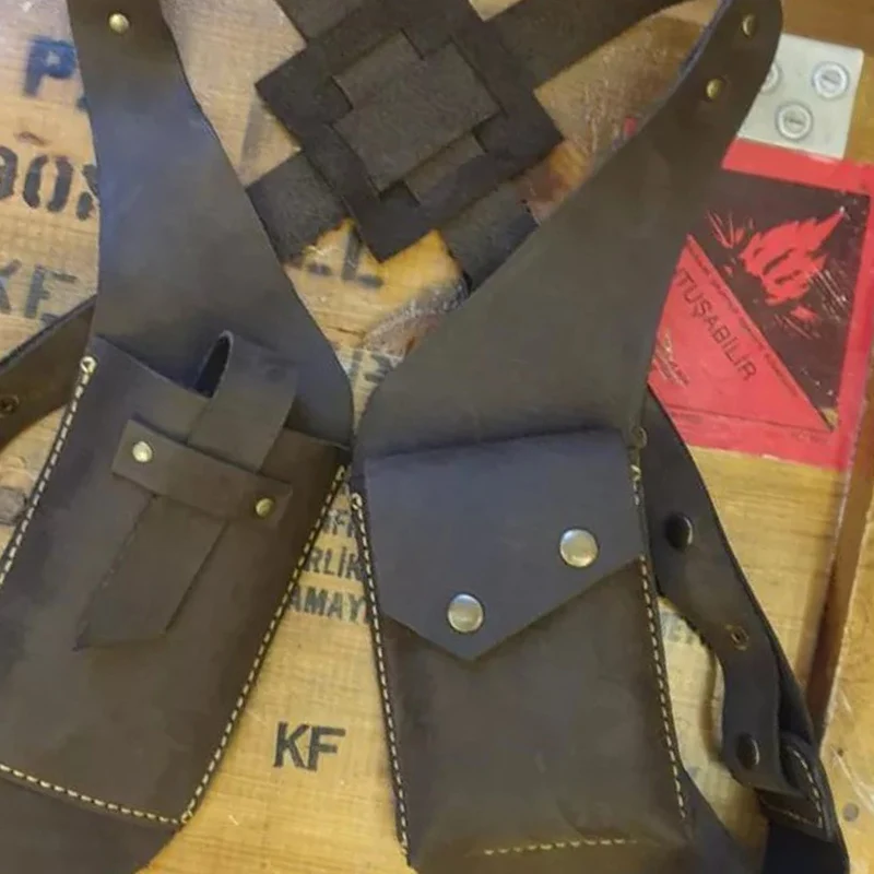 Кожаная сумка-Кобура в средневековом стиле винтажный двойной скрытый кошелек