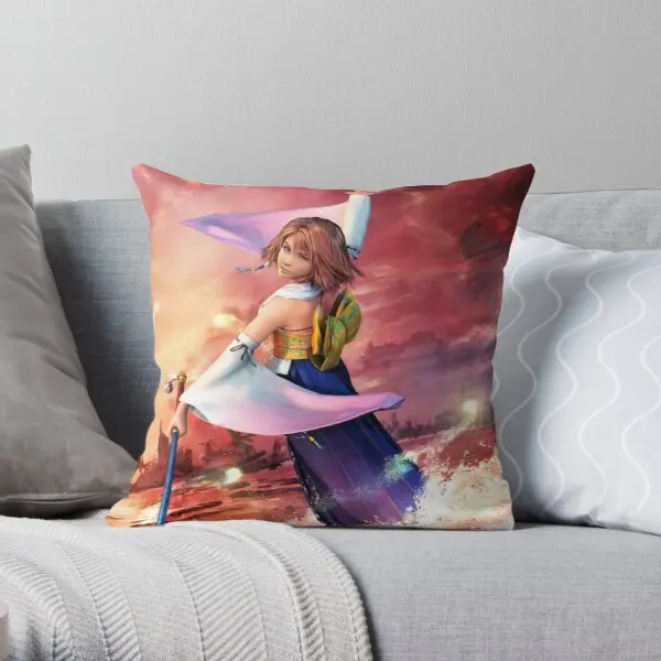 

Наволочка Yuna ultifantasy X с принтом, декоративная квадратная подушка для дивана в стиле аниме, украшение для дома, свадьбы, подушки в комплект не ...