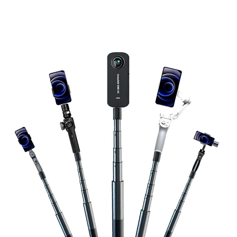 Удлинитель с регулировкой длины для стабилизатора камеры позволяет снимать