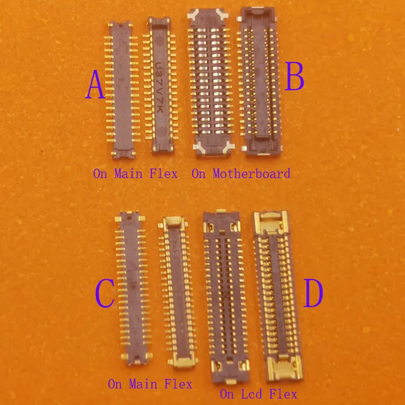2 шт., гибкий разъем FPC для ЖК-дисплея Samsung Galaxy A52 4G 5G A526F A526 A525 A72 A725 A725F, штепсельная вилка на плате 40 78 pin