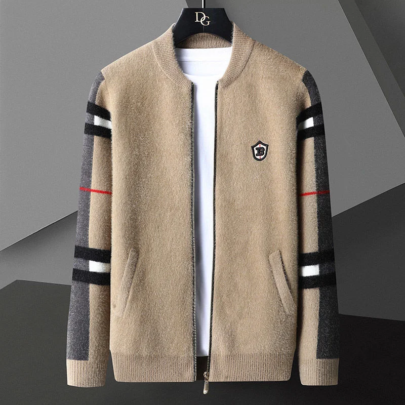 Мужская куртка на молнии в английском стиле 2022 кардиган модный брендовый