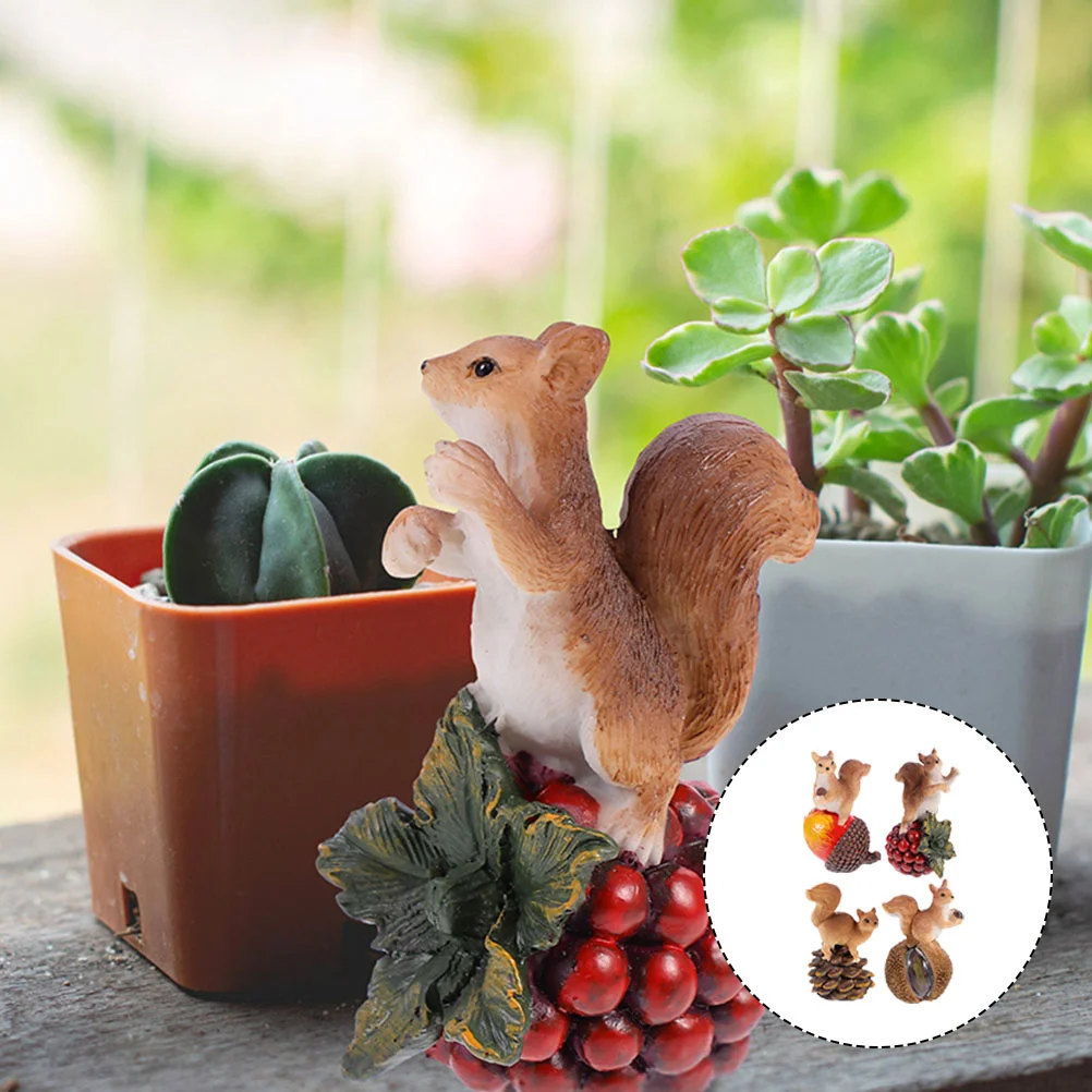 

Декоративная фигурка в виде белки с анимальным орнаментом, игрушечный набор из смолы, статуэтки, домашняя фотография, реквизит, украшение ...