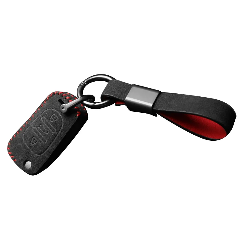 

Alcantara Folding Car Key Case Cover Shell for KIA Sportage Rio 3 Soul Optima Ceed K5 K2 Remote Case Protection Accessories