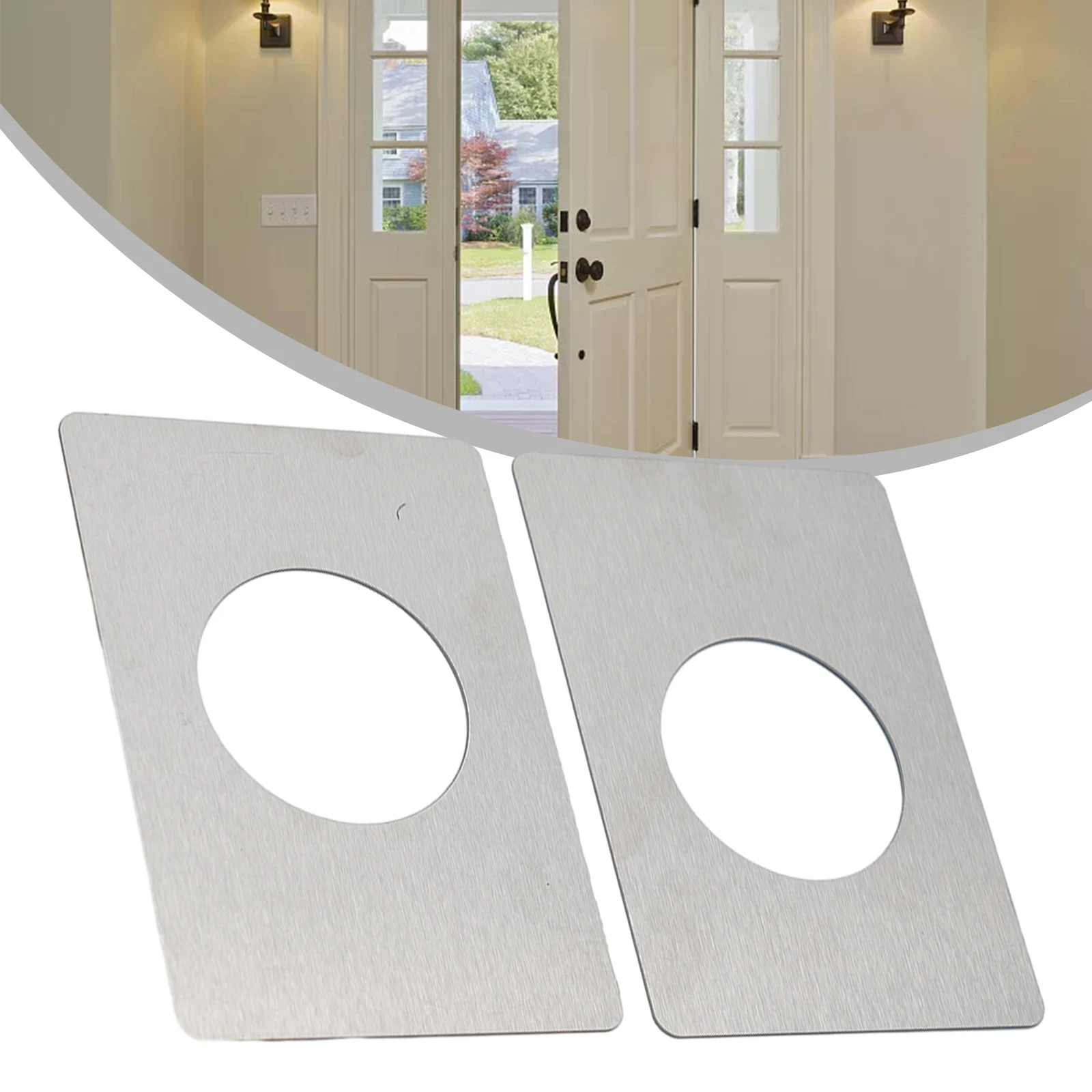 

High Quality Brand New Doors Lock Plate Stainless Steel With Tape Ball Lock Deadbolt Door Knob Rounded Corners