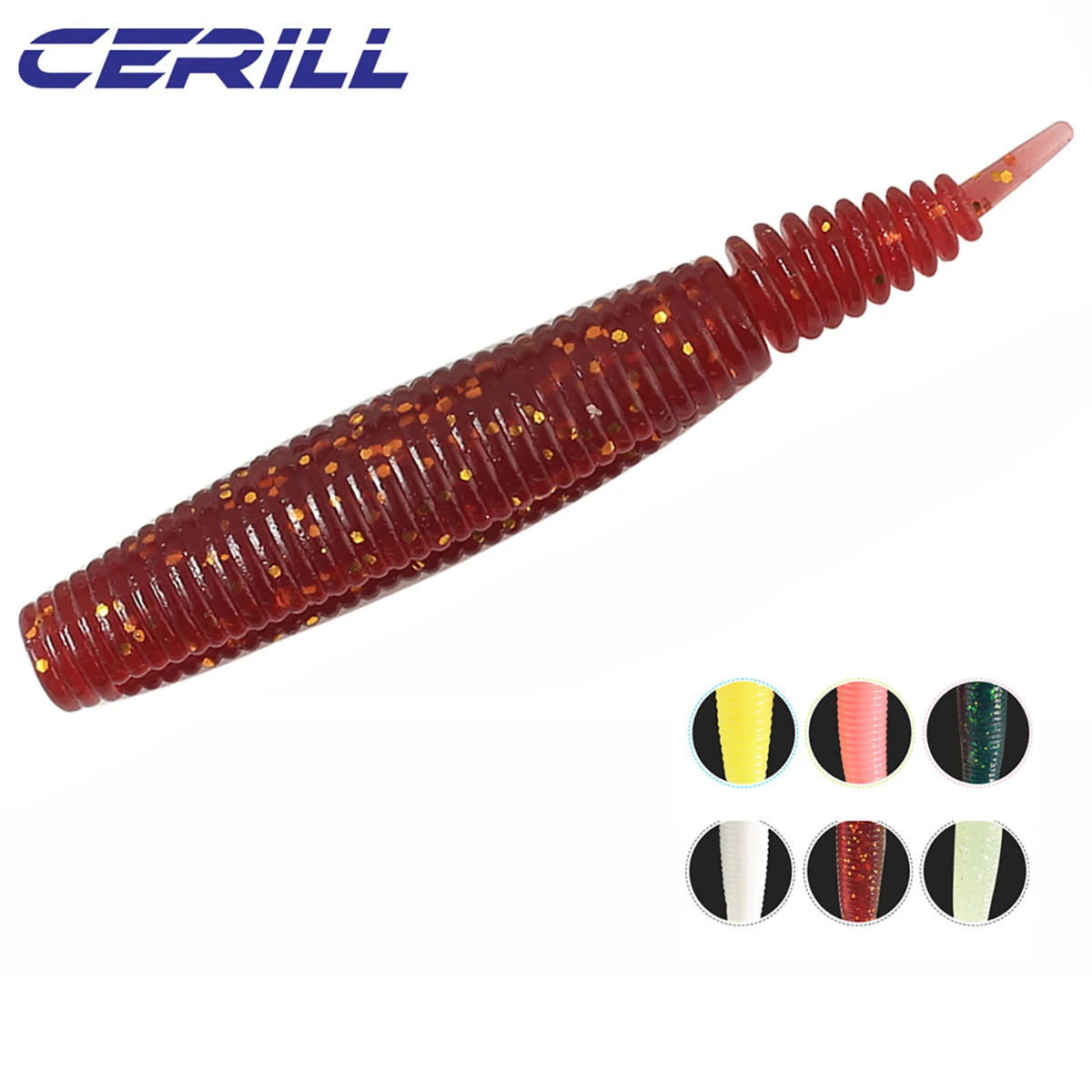 

Lot 30 Cerill 9 cm 6 g Floating Needle Tail Worm Soft Fishing Lure Carp Bait Bass Swimbait Artificial for Trout Jigging Wobblers