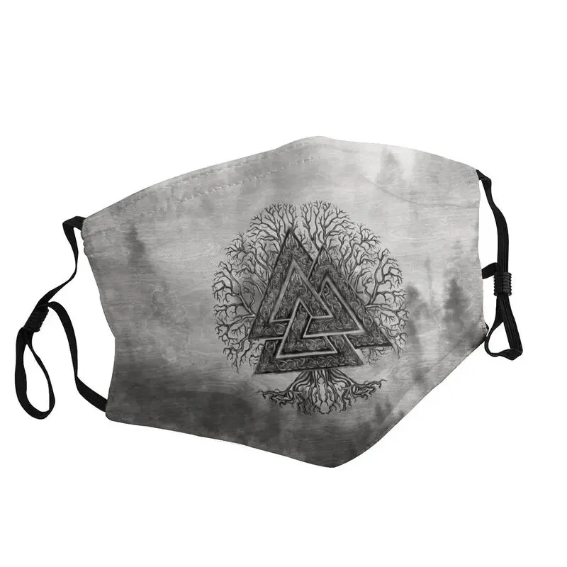 

Valknut And Tree Of Life Yggdrasil Men Mouth Face Mask Viking Norse Dustproof Protection Cover Respirator Mouth-Muffle