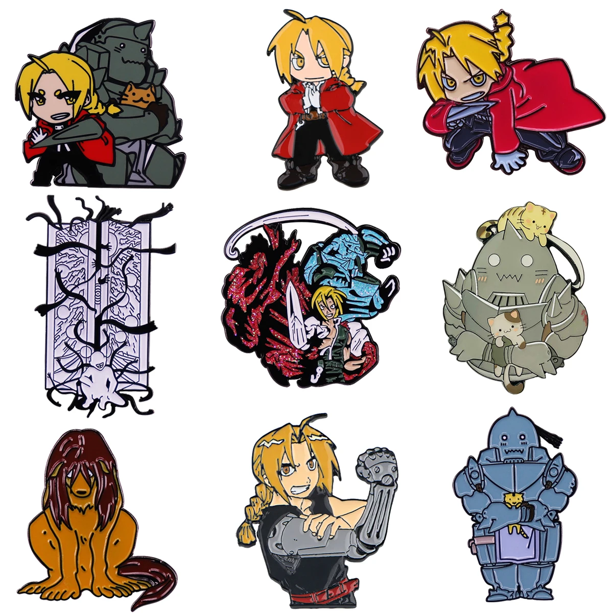 

Japanese Anime Enamel Pins Cool Alchemist Animation Brooch Clothes Backpack Lapel Badges Fashion Jewelry Accessories Gifts