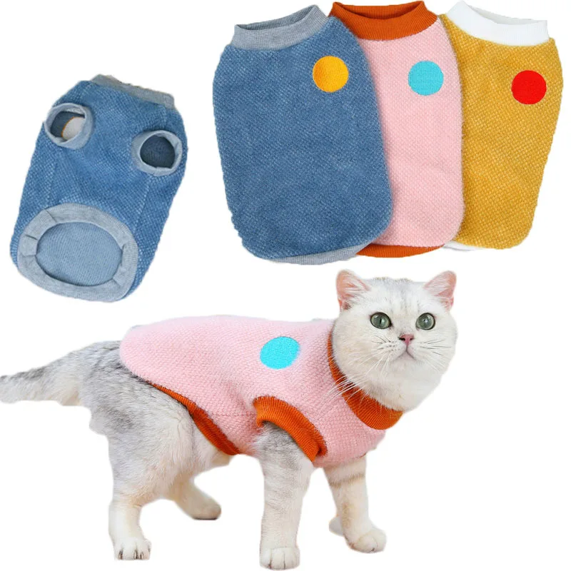 

Fleece Warm Dog Hoodies Short Sleeve Pet Clothes For Small Dogs York Chiwawa Puppy Kitten Clothing Vest Sweatshirt Hoodie Coat L