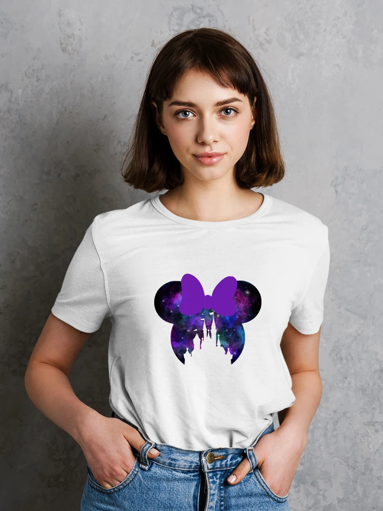 

Mickey Minnie Novelty Aesthetic T-shirt Disney Summer 2022 Street Women Clothes European New Harajuku Style Female T Shirts