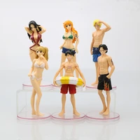 one piece figure luffy 11 12cm pvc janpan anime ace sabo nami action collection figure model gift for boys collectible toys