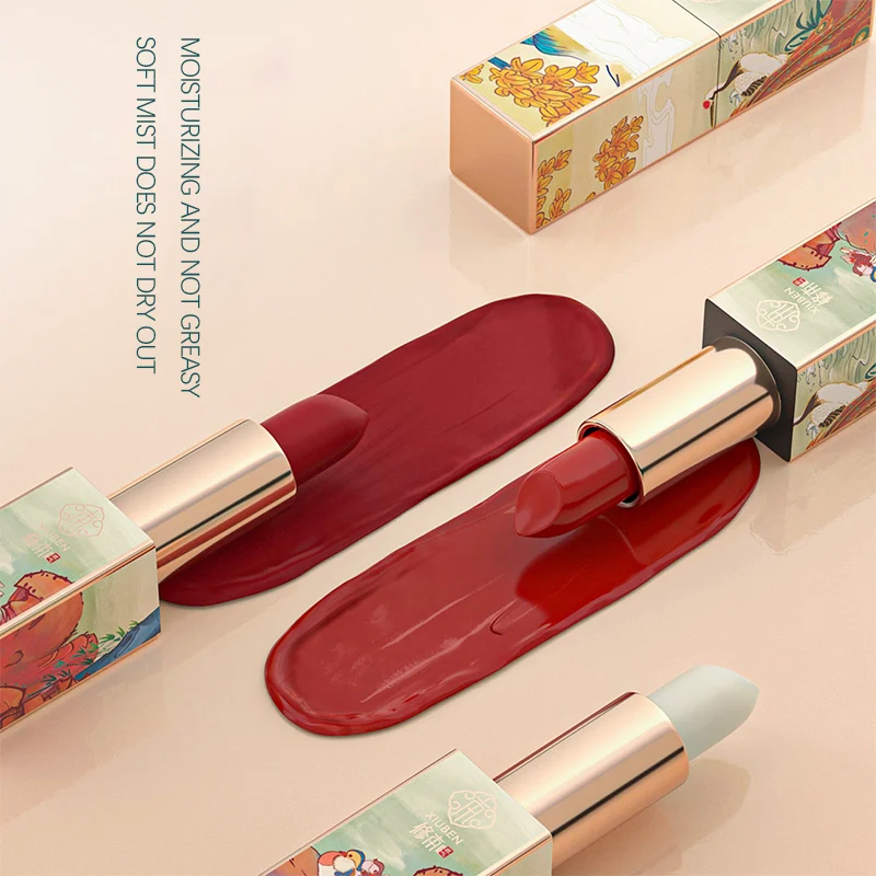 

Classical Beauty Vintage Velvet Lipstick Lip Balm Matte Pigmented Waterproof Lasting Lip Makeup Silky Touch Charming Cosmetics