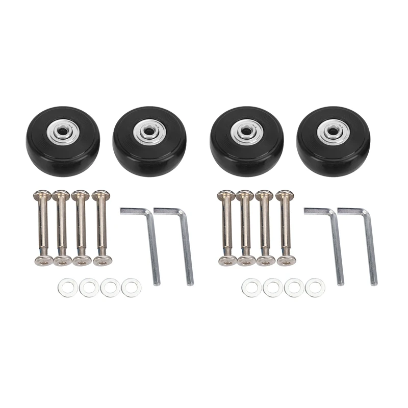

4 Sets Of Luggage Suitcase Replacement Wheels Axles Deluxe Repair Tool 50 X 20 X 6.1 Mm