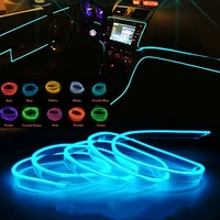1m2m3m5m backlight in car interior decorative lighting led tape el wire 12v neon strip ambient lights waterproof