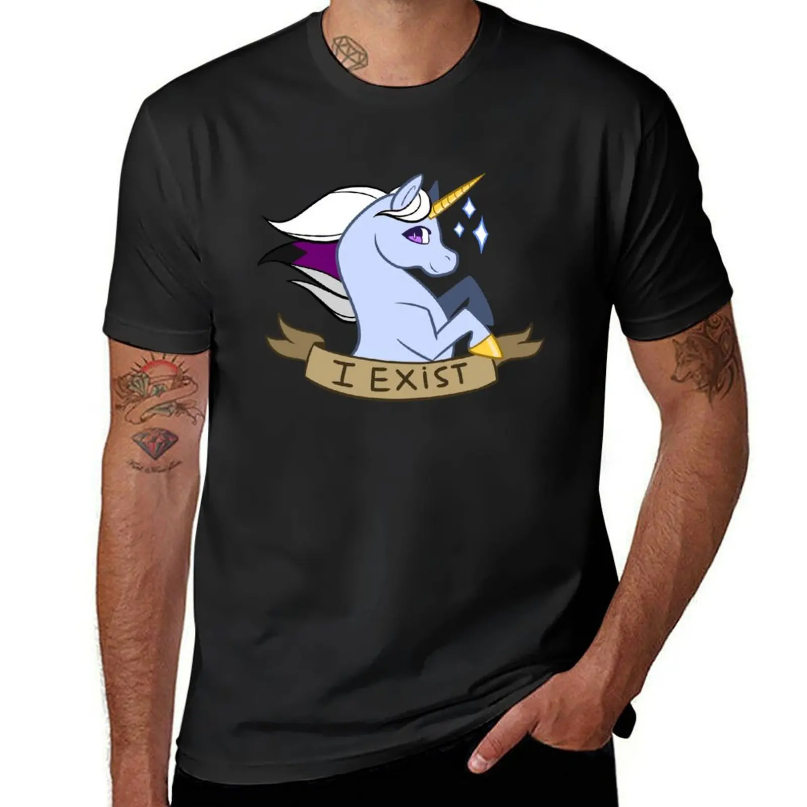 Демисексуальная футболка с единорогом одежда из аниме милые мужские футболки