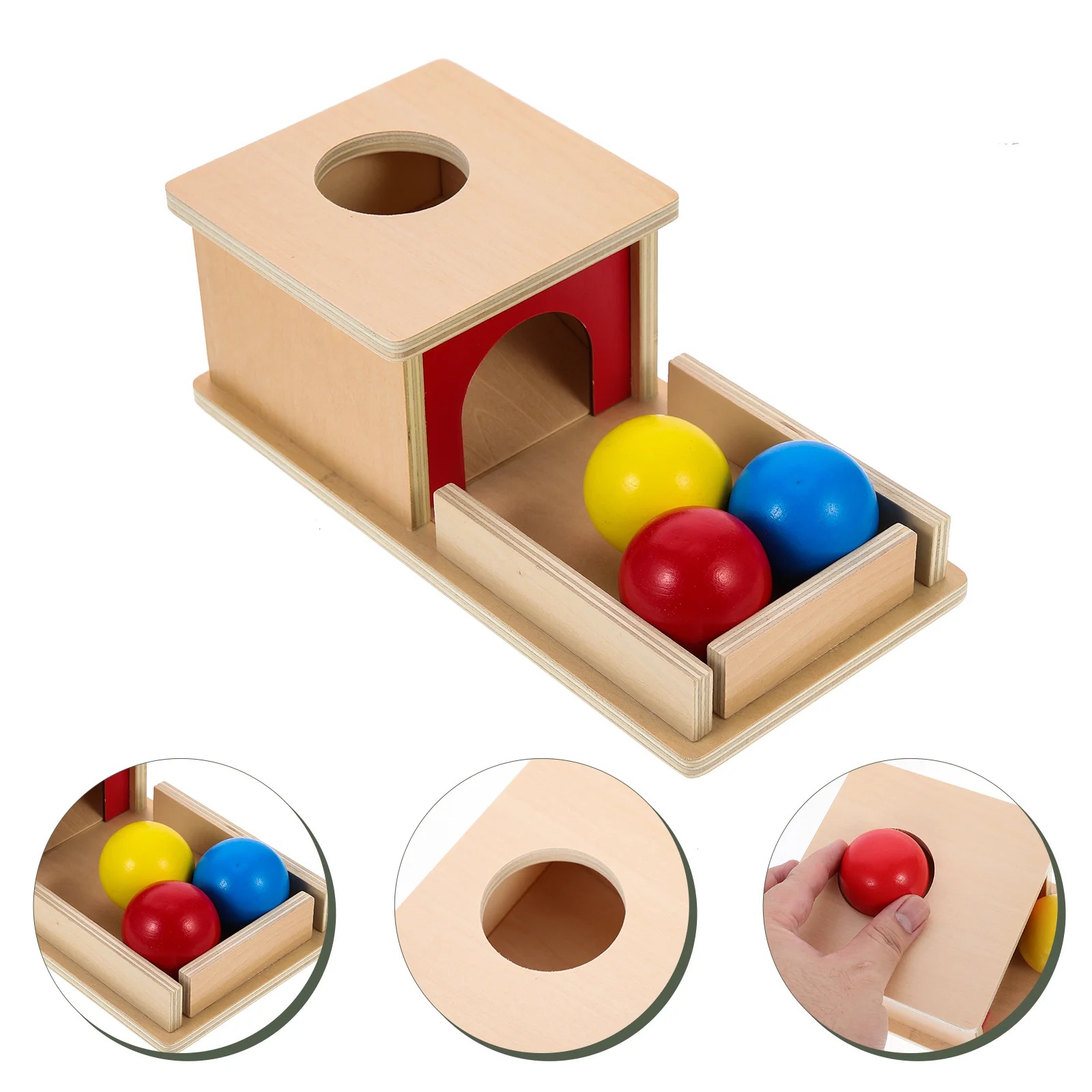 

Toy Montessori Toys Wooden Box Wood Permanence Balls Drop Ball Kids Stacking Baby Object Sorting Drawer Eye Stacker Blocks