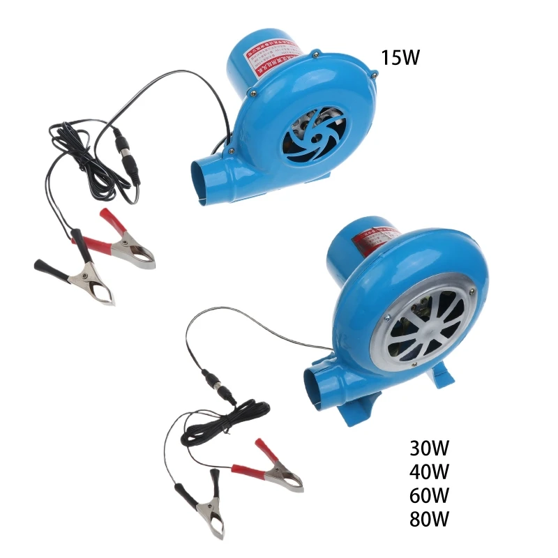 

E5BE 12V 15/30/40/60/80W Car Blower Barbecue for Dc Vehicle 2m Clip Cord Camping BBQ