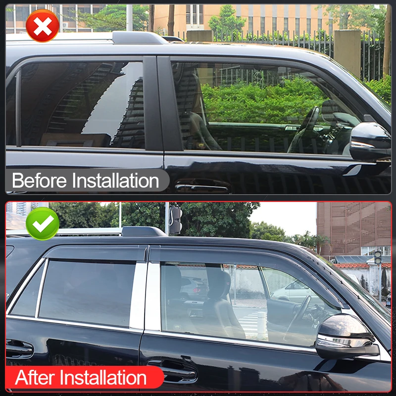 Вентиляционный козырек для окон дефлектор дождя Toyota 4Runner 2012-2022 2021 2020 2019 2018