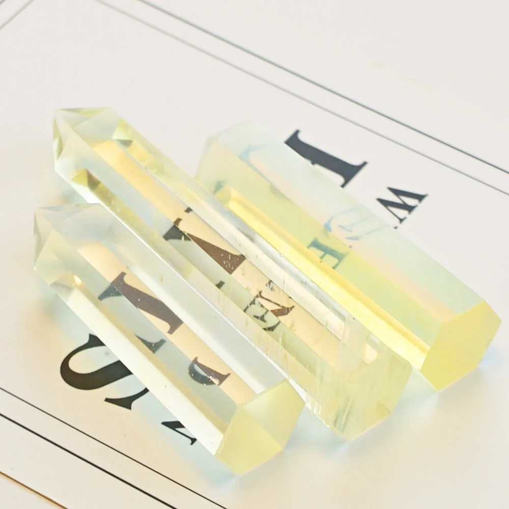 Natural Yellow Crystal Energy Column Obelisk Hand-polished Very Beautiful Gem Specimen Mineral DIY Gift Home Decoration