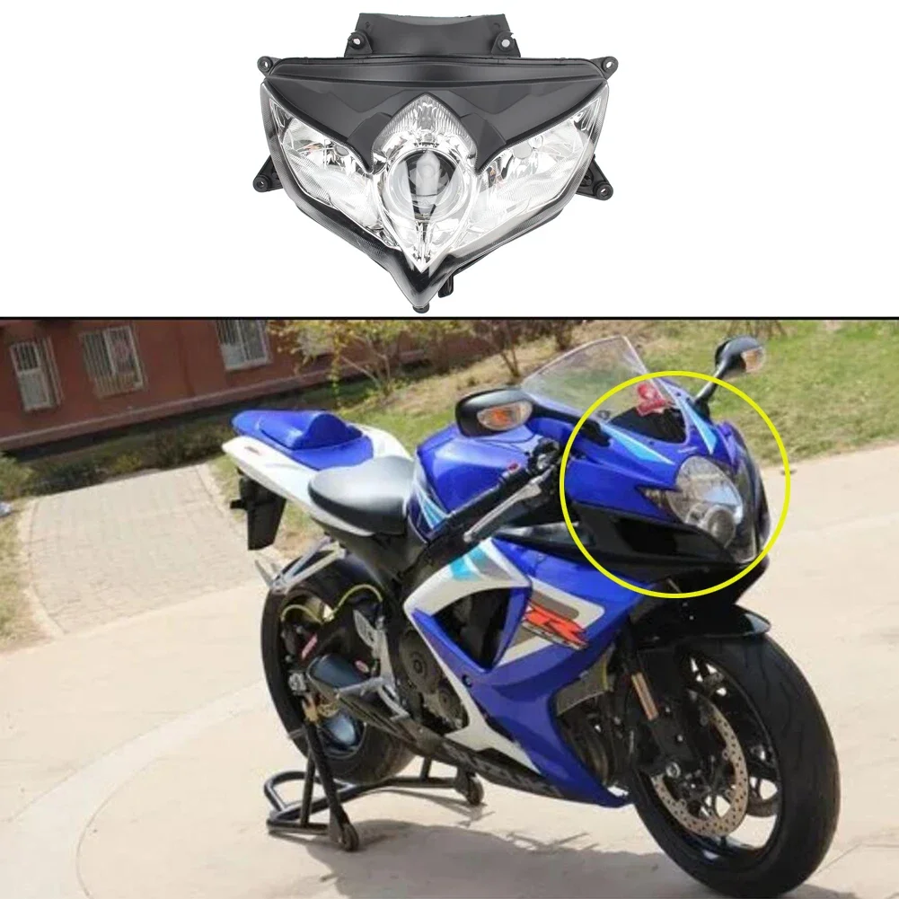 Лампа передней фары в сборе для Suzuki GSXR600/750 2008 2009 2010 прозрачная