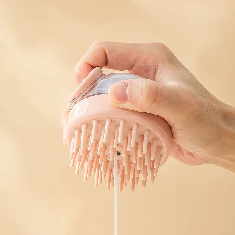 

New Silicone Shampoo Brush Bath Brush Shampoo Brush Massage Brush Beauty Tools Skin Comfortable Transparent Universal Wholesale