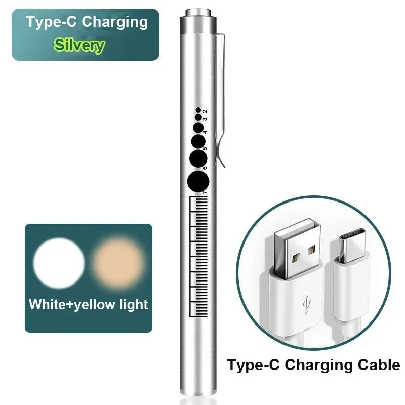 POCKETMAN Медицинский фонарик-ручка белый+желтый свет