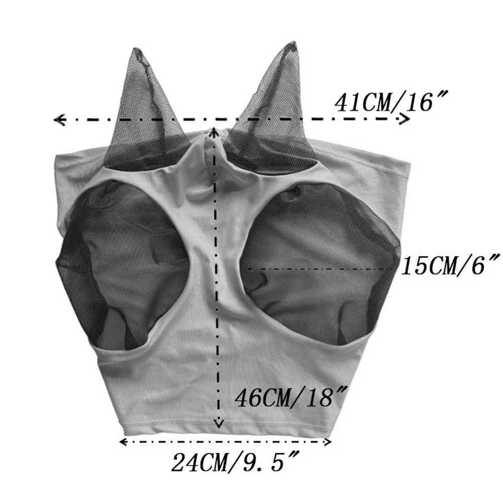 Многоцветная Дышащая Вязаная Маска Для Лица Лошадей Сетчатая От Мух Защита