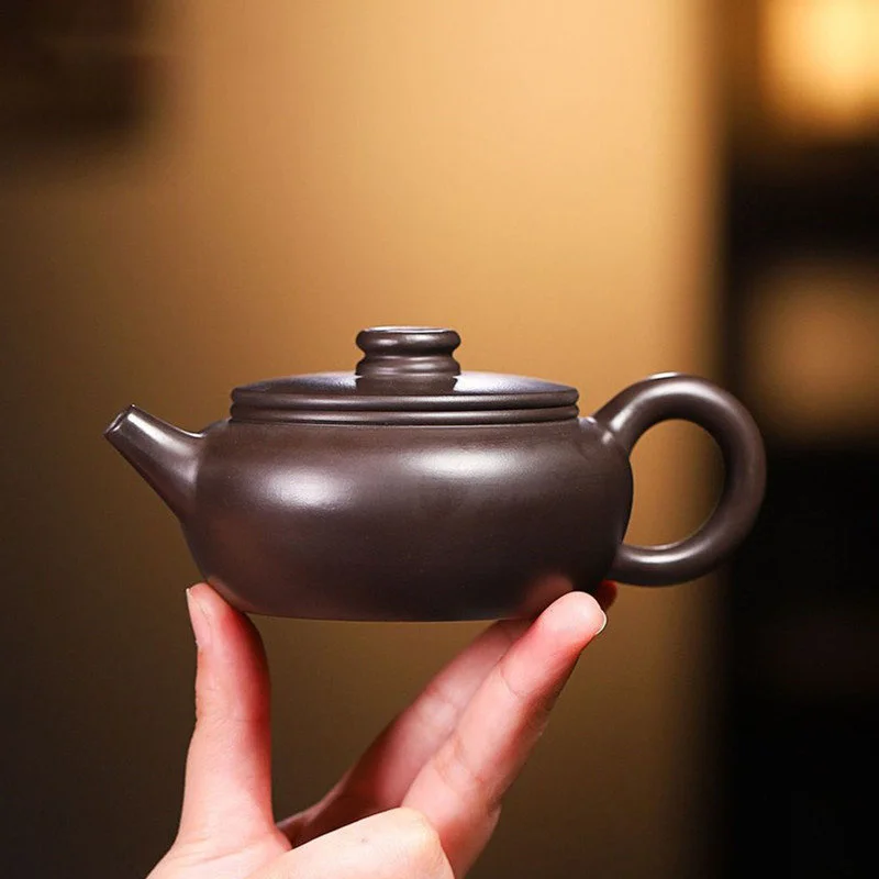 

140 мл Yixing фиолетовые глиняные чайники знаменитый ручной работы Чайник из необработанной руды Чжу красивый чайник из грязи китайский чайный набор Zisha