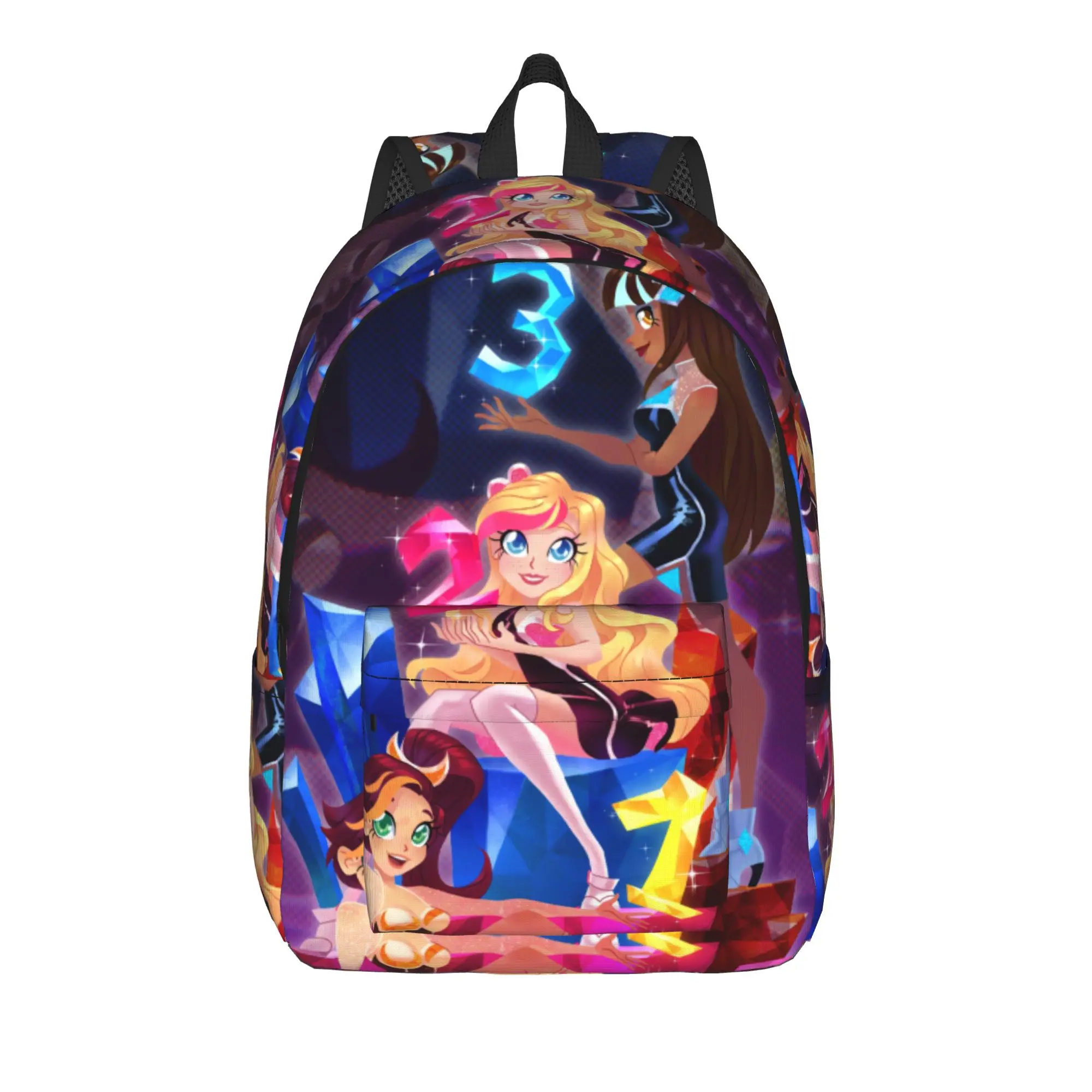 Фото Рюкзак LoliRock унисекс, дышащий, из полиэстера, милый, для старшей школы, для походов, яркий рюкзак. №1