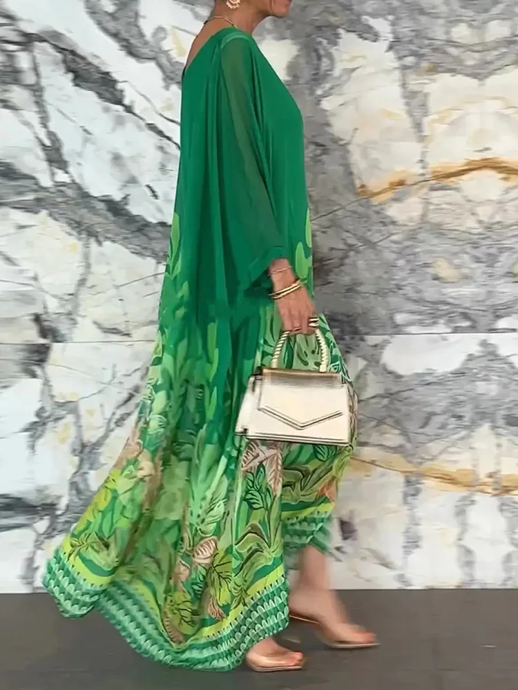 Платье-макси составного кроя с рукавом до запястья женское модное элегантное