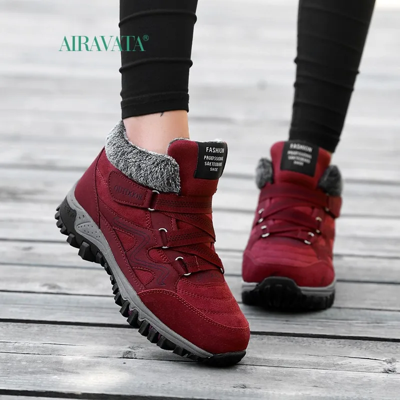 Women Winter Sneakers Light Comfortable Soft Casual Walking Shoes Velvet Warm Sports Boots Plus Non-slip Wear-resistant